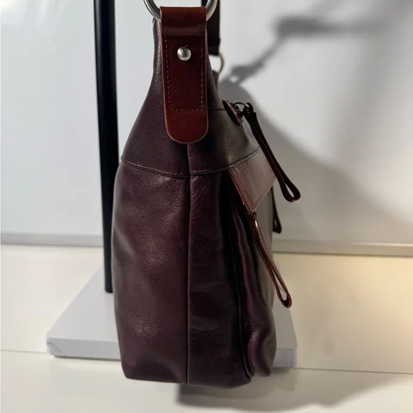 Osgoode Marley 7103 Soft Raisin Cashmere Leather Crossbody Handbag - Picture 2 of 11